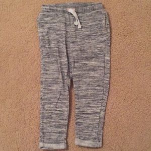 Gray and white sweatpants